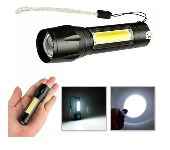 Mini Linterna Metalica Recargable Led